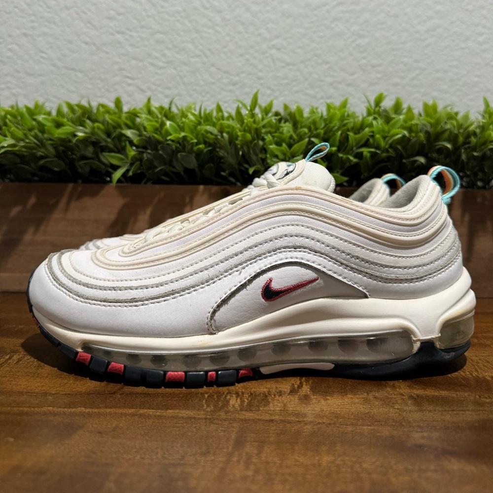 Nike Air Max 97 White Multi Pull Taps DH1592-100 Women Size 8 - Picture 2 of 13